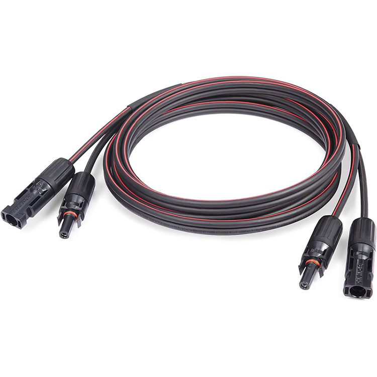 30Ft Red ati Black Twin mojuto Solar Cable 10AWG