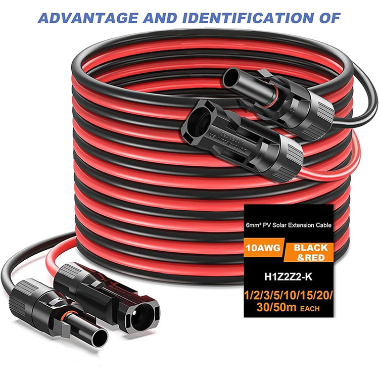 Taara Isinku 10AWG Oorun Itẹsiwaju Cable 50Ft